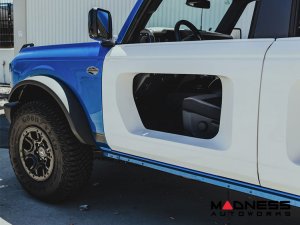 Ford Bronco Halo Doors - Anderson Composites - 4 Door - Fiberglass with Carbon Fiber Inserts - Front Ford Bronco Halo Doors - Anderson Composites - 4 Door - Fiberglass with Carbon Fiber Inserts - Front